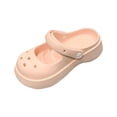 thumbnail image 4 of Clog Slipper Lightweight Quick Drying Med Heels Closed Toe Non Slip Slippers for Pink 39 to 40, 4 of 8