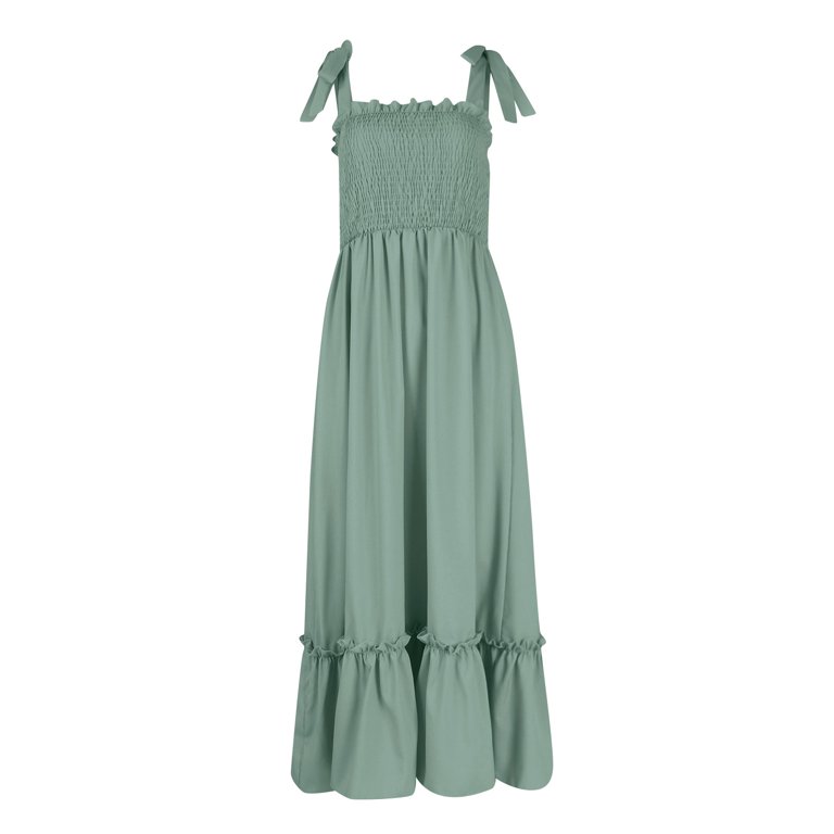 Mohiass Spring Dresses for Women 2024,Women's 2024 Summer Boho Spaghetti Strap Square Neck Solid Color Ruffle A Line Beach Long Maxi Dress Mint Green S - Walmart.com Mohiass Spring Dresses for Women 2024,Women's 2024 Summer Boho Spaghetti Strap Square Neck Solid Color Ruffle A Line Beach Long Maxi Dress Mint Green S - Walmart.com