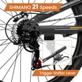thumbnail image 5 of 26" Mountain Bike, 21 Speed Full Suspension MTB, Dual Disc Brakes, High Carbon Steel Frame, 85% Pre-Assembled, for Men & Women Adult, 5 of 8