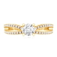 thumbnail image 4 of Rosec Jewels Certified 5mm Lab Grown Diamond Promise Engagement Ring - EF-VS Quality, 18K Yellow Gold, US 11.00, 4 of 8