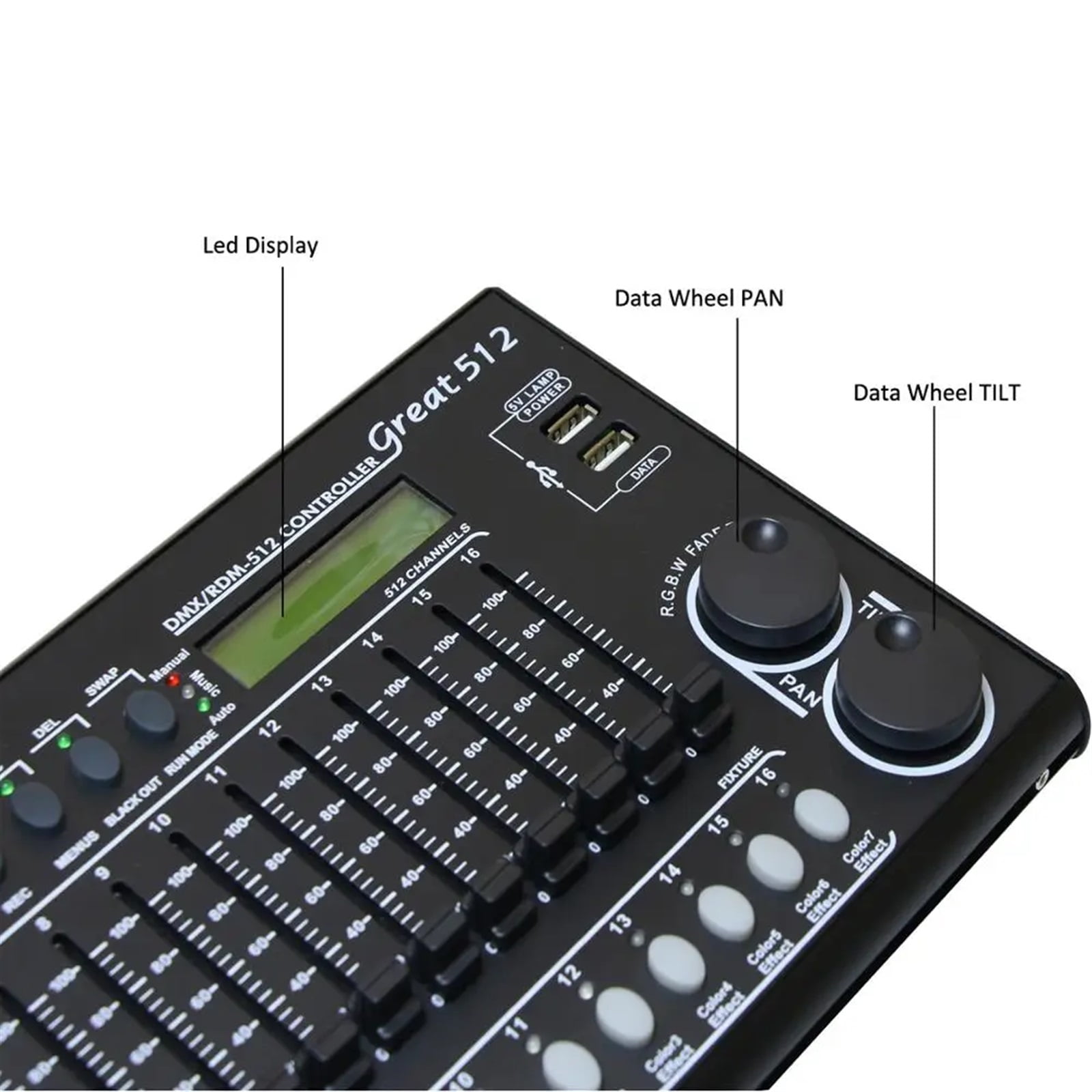 512 Channel DMX Controller DJ Equipment DMX 512 Console Stage Lighting For LED Par Moving Head Spotlights DJ Light Control ,Precision Control and Adjustment