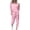 Pink, variant on Annhoo Workout Sets for Women 2 Piece Long Sleeve Hooded Tops with Joggers Fall Fashion Solid Color Outfits
