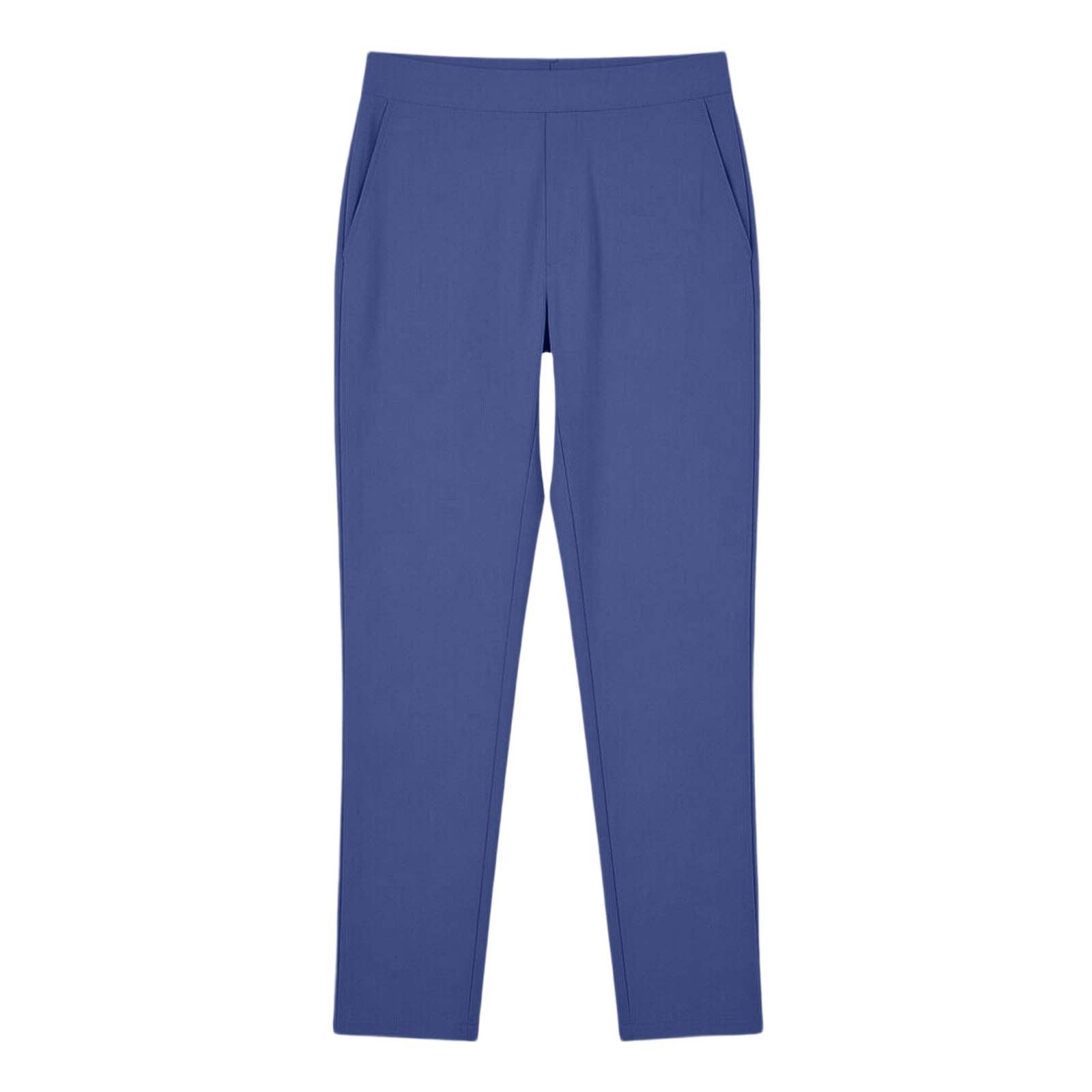 Women's Work Pants Stretchy 7/8 Ankle Dress Pants for Women Business Casual Tapered Slacks for Teacher, Golf, Travel Blue XL