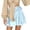 Light Blue, variant on Ediodpoh Skirts for Women High Waist Wrap Flowy Mini Skirt with Tie Waist and Ruffles for Summer Beach Casual Wear Mini Skirts Beige XL