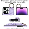 thumbnail image 4 of ELEHOLD Luxury Leather Case for iPhone 13 Pro Max 6.7" with Anti-Loss Wristband Metal Ring Buckle Full Body Protective Shockproof Anti-Scratch Phone Case,Purple, 4 of 7