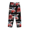 thumbnail image 5 of Naloa Fire and Rescue Truck Print Women’s Ultra-Soft Comfy Pajama Lounge Pants with Pockets & Drawstring, 5 of 8