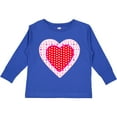 thumbnail image 3 of Inktastic Valentine Red Heart with Dots Boys or Girls Long Sleeve Toddler T-Shirt, 3 of 5