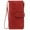 Red, variant on FALAN MULE Women Leather Wallet Large Capacity Bifold RFID Blocking Card Holder with Double Zipper Coin Pocket