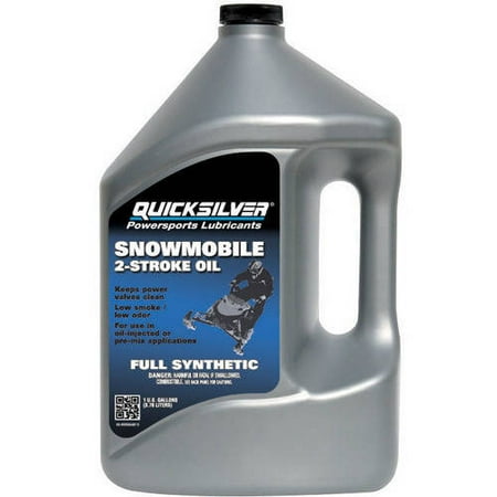 (3 Pack) Quicksilver 2-Stroke Full Synthetic Snowmobile Oil,