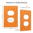 thumbnail image 3 of Disketp Orange Glitter2 Decorative Light Switch or Outlet Wall Plate with Safety Cover-Style S, 3 of 6