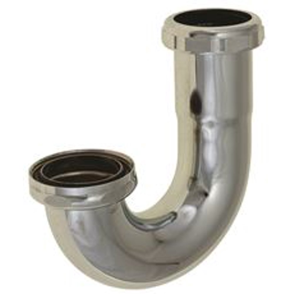 J BEND 11/2" BRASS 22GA WITH CAPTURED NUT CHROME