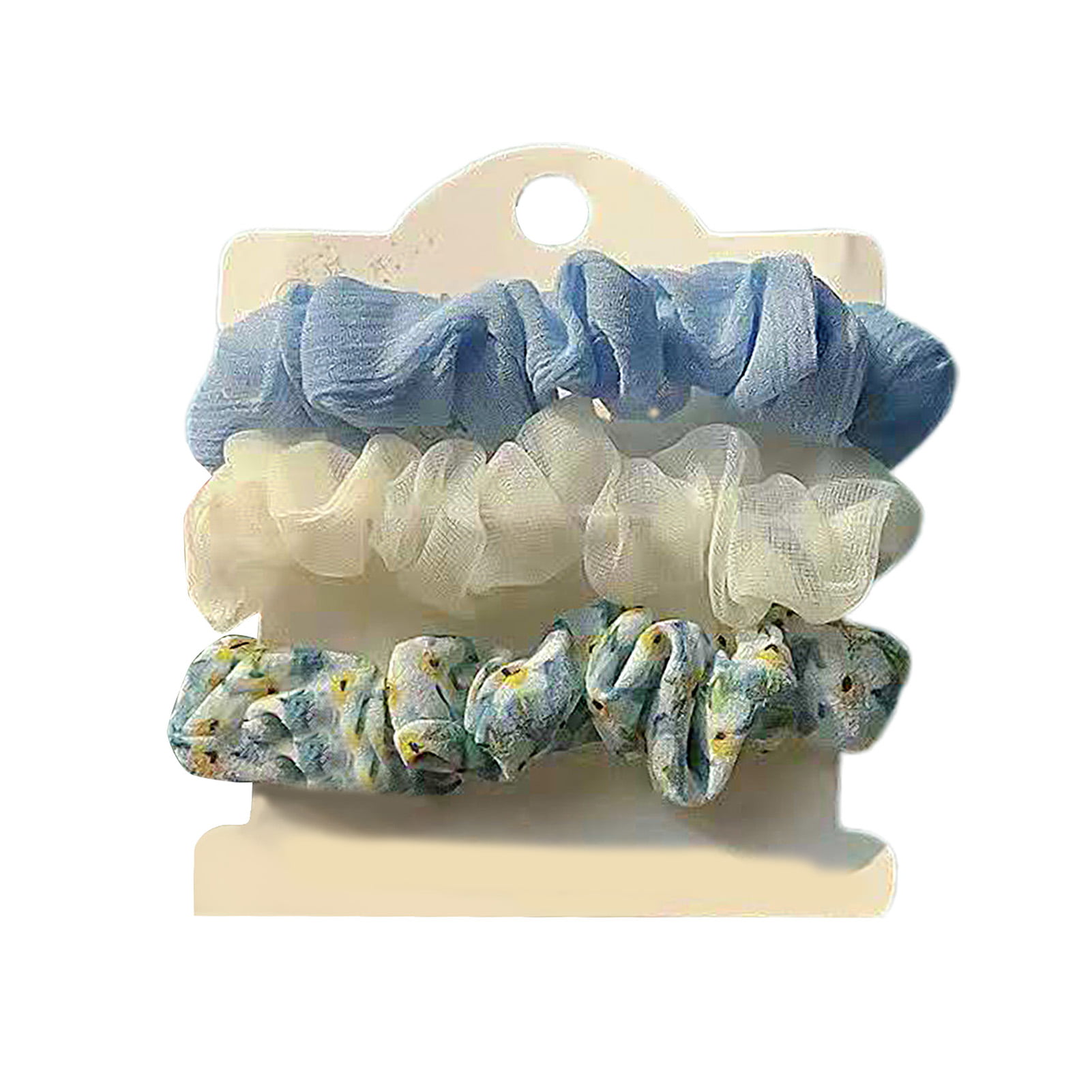 Starry Sky Tie-dye Print Chiffon Scrunchie Elastic Hair Ties Hair Rope Hair Band