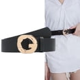 thumbnail image 3 of Cinturón de cuero Zulema Moda mujer faja éteres negro, 3 of 8