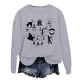 thumbnail image 1 of WEAIXIMIUNG Sweatshirts à Col Rond pour Femmes Pull à Capuche Imprimé Lettre pour Automne et Hiver, 1 of 3