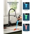 thumbnail image 3 of Grifo de cocina FORIOUS LED con pulverizador desplegable negro SS, 3 of 8
