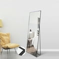 thumbnail image 5 of Miekor Furniture Tempered mirror 59" x 16" Tall Full Length Mirror with Stand, Black Wall Mounting Full Body Mirror, Metal Frame Full-Length Mirror for Living Room, Bedroom BS7971, 5 of 6