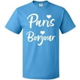 thumbnail image 3 of Inktastic Paris Bonjour with Hearts in White Text T-Shirt, 3 of 5