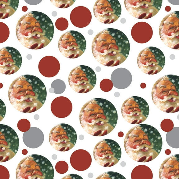 Christmas Holiday Santa Claus Tasting Snowflakes Premium Gift Wrap Wrapping Paper Roll