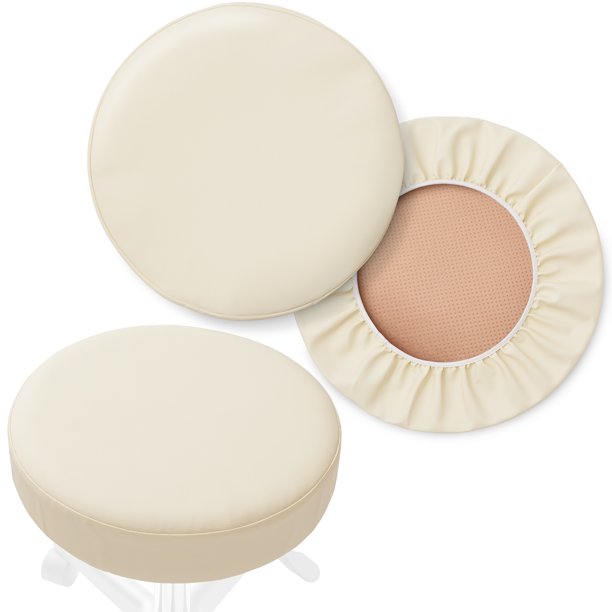 Saloniture 2Pack Round Stool Seat Cover, 171/2 Inch Waterproof