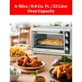 thumbnail image 5 of Betty Crocker Air Fryer Convection Toaster Oven, Multifunction 6-Slice Toaster and Air Fryer Oven, 0.8 Cu. Ft. 6 Slice Capacity AirFryer Toaster Oven Combo, 7 Function Convection Oven, Silver, 5 of 7