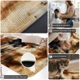 thumbnail image 4 of Runner Rug 2.62'x5.25', Black Brown Gradient Non Slip Backing Floor Mats Soft Area Rugs, Absorbent Muddy Dirt Trapping Carpet for Entryway Hallway Kitchen Bedroom Retro Rustic Abstract Minimalist Art, 4 of 9