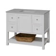 thumbnail image 4 of Lakeshore 42" Bathroom Vanity with White Cabinet and Engineered Carrara Top, 4 of 6