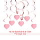 thumbnail image 5 of Injueey Remolinos colgantes de corazón, suministros de techo de hidromasaje, colgante de amor, decoración de fiesta atractiva, adorno, Kits de decoración para fiestas corazón de oro rosa, 5 of 6