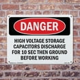 thumbnail image 5 of High Voltage Storage Capacitors Discharge OSHA Danger Aluminum Sign 18 Inch x 12 Inch - 10 Pack, 5 of 8