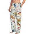 thumbnail image 2 of Uemuo Dogs Funny Pets Pattern Men's Wide Leg Palazzo Lounge Pants with Pockets Light Weight Loose Comfy Casual Pajama Pants-, 2 of 9