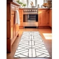 thumbnail image 7 of Unique Loom Matrix Trellis Collection Area Rug - Motif (2' 7" x 13' Runner White/Gray), 7 of 7