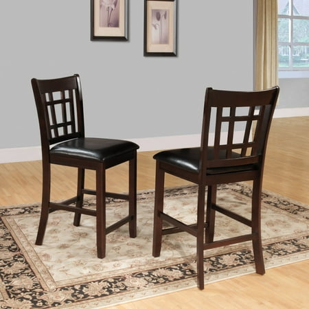 Weston Home Counter Height Chair Set Of 2 Dark Cherry