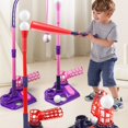 thumbnail image 4 of RUIG 4 In 1 Tee Set for Kids 3 5 Hanging Tee 2 Retractable Bat Batting Tee Pitching Machine for Toddlers Kids with Baseball Gloves, Outdoor Sport Toy for Boys Girl, 4 of 5