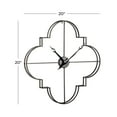 thumbnail image 3 of Cosmoliving by Cosmpolitan Black Metal Glam Quatrefoil Inspired Wall Clock 24"W x 24"H, 3 of 9