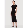 thumbnail image 2 of Women's Textured Knit Asymmetrical Bow Side Midi Dress, 2 of 3
