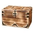 thumbnail image 2 of Milageto Retro Design Storage Box Vintage Box Jewelry Organizer Case Wood Treasure Brown, 2 of 8