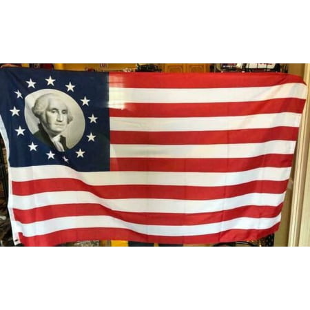 UNITED STATES PRESIDENT GEORGE WASHINGTON CAMPAIGN FLAG 3X5 AMERICAN BETSY ROSS