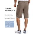 thumbnail image 2 of PULI Men’s Golf Shorts 12" Inseam Lightweight Stretch Quick-Dry Hiking Casual Dress Work Hybrid Shorts with Pockets, 2 of 6