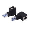 thumbnail image 5 of HUGFEGWE 2 Pack Rallonge Réseau RJ45, Angle Bas à 90 Degrés Ethernet LAN RJ45 Mâle à Femelle Adaptateur de Rallonge pour Cat5 Cat5e (RJ45 Duvet) CJ25311-4283, 5 of 5