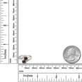 thumbnail image 3 of Gem Stone King 10K Yellow Gold and 925 Silver Brown Smoky Quartz and White Lab Grown Diamond Accent Engagement Ring for Women (1.03 Cttw, Gemstone, Round 5MM, Size 8), 3 of 4