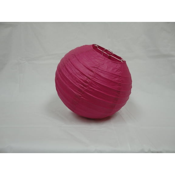 8" FUCHSIA CHINESE PAPER LANTERNS 10 COUNTS