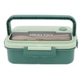 thumbnail image 2 of Contenedor de Comida para Almorzar, Lonchera, Contenedores de Almuerzo, Lonchera de PlásTiCO con 3 Compartimentos, 1000 ml, Caja Segura para Microondas Para Niños, Adultos, Adultos,, 2 of 7