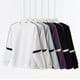 thumbnail image 2 of Heavyweight cotton patchwork sleeve crew neck sweatshirt for men and women, casual pullover sweatshirt for spring and autumn., 2 of 4