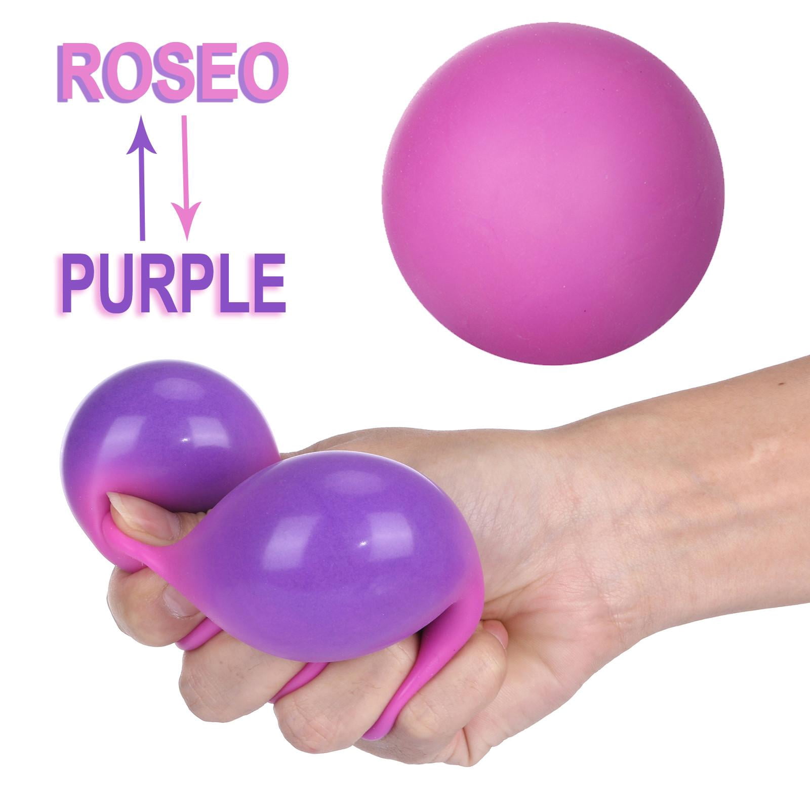 Stress Balls Squeeze Toys, Relaxation Toys, 2.5 In, Silicone Sensory Squeeze, 4 Pack, Assorted Bright Colors, Classroom Fidgets, Office Desk Use,