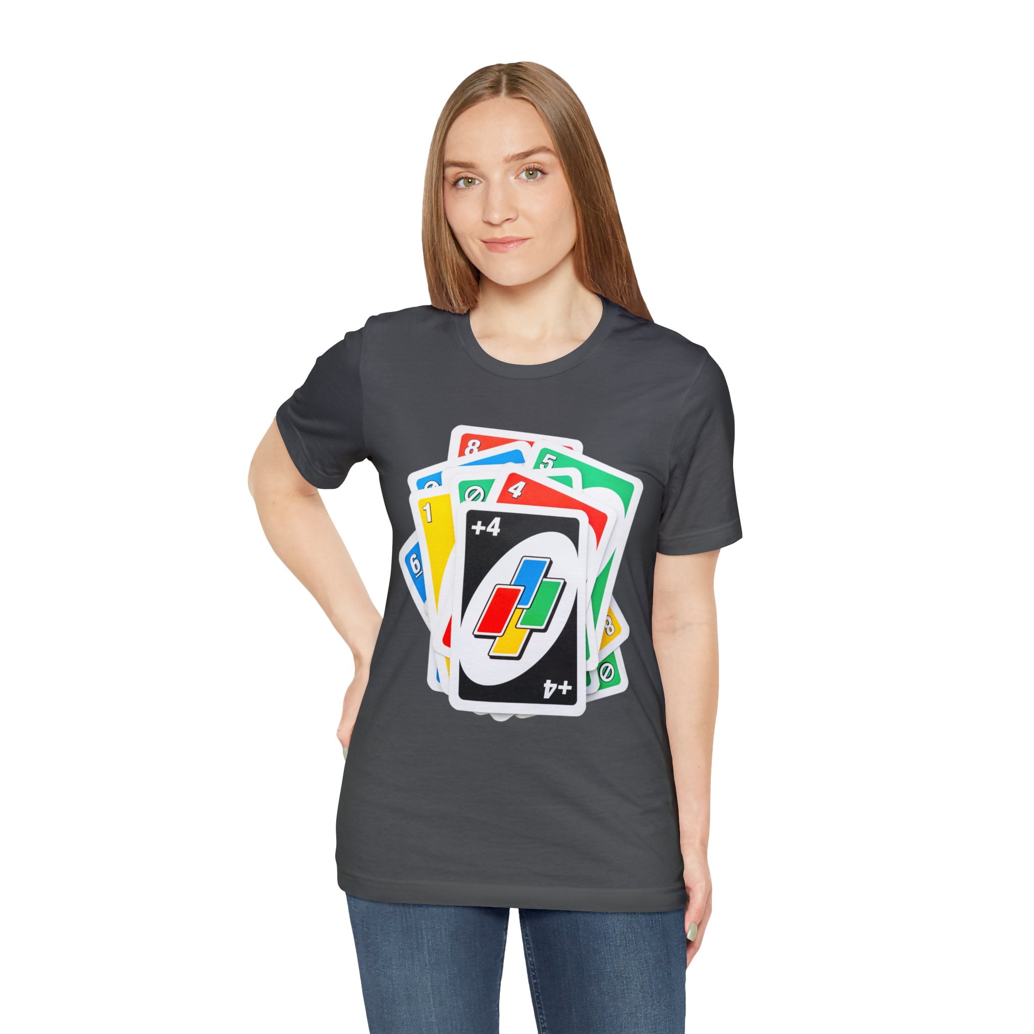 Uno Card Game Tshirt - Fun Draw 4 Stack Design - Draw 4 Tshirt