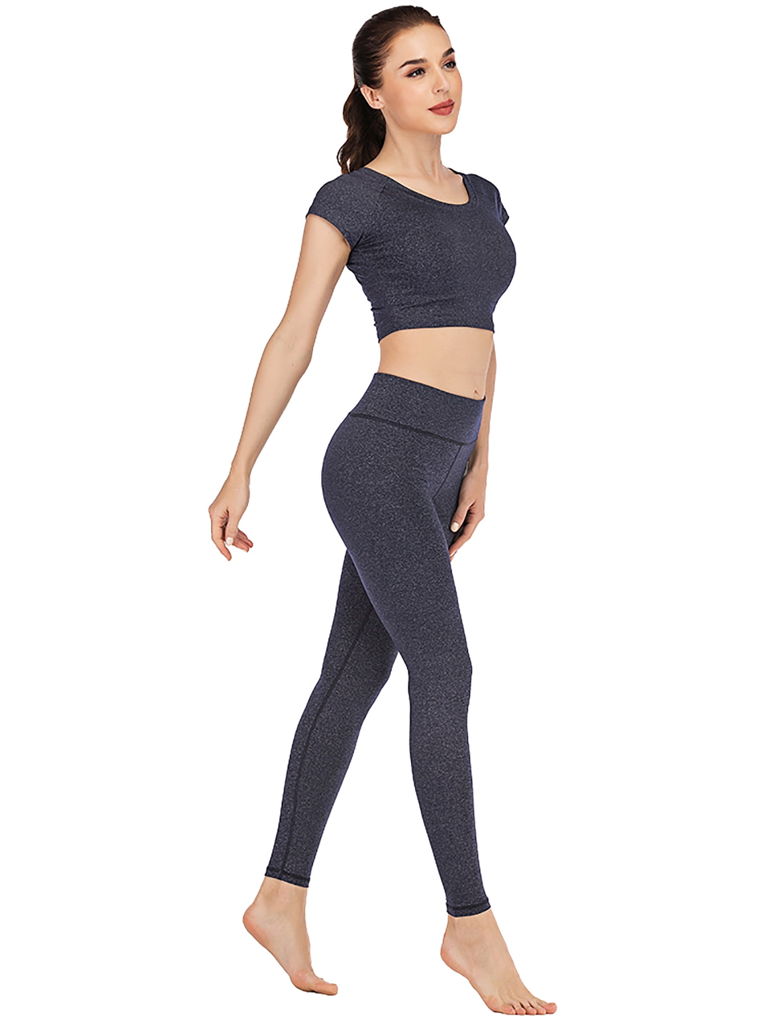 navy blue yoga top