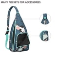 thumbnail image 2 of Vintage Highland Cow Print Sling Backpack – Cute Farmhouse Floral Cow Crossbody Bag for Women & Men, Lightweight Hiking Daypack, 2 of 4