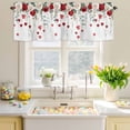 thumbnail image 4 of Valances for Windows Valentine's Day Romantic Rose Floral Rod Pocket Short Curtain for Bathroom Living Room Bedroom Green Eucalyptus Leaves 1 Panel 42x12in, 4 of 9