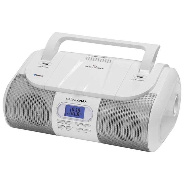 Boombox portátil para CD/MP3/USB HANNLOMAX HX-318CD con Bluetooth