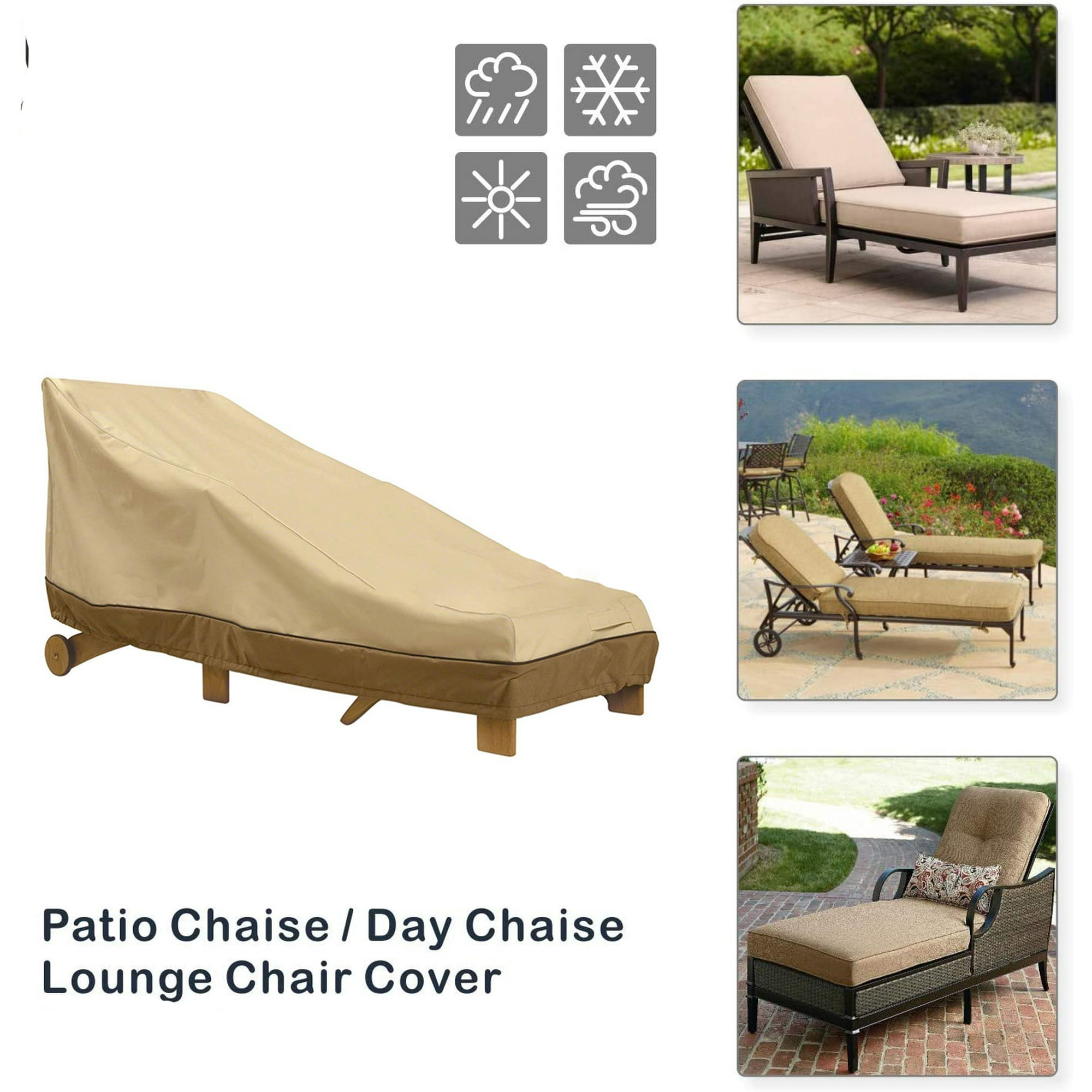 Outdoor Patio Furniture Cover Housse De Mobilier Jardin Extérieur Waterproof Chaise Lounge Chair Heavy Duty Protection Beige Canada Outdoor Patio Furniture Cover Housse De, Outdoor Lounge Chair Cover Waterproof