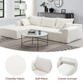 thumbnail image 2 of Modular Sectional Sofa with Chaise, Chenille Cloud Couch Deep Seat Modern L-Shape Living Room Furniture, Cream Upholstered Free Combination No Assembly Required, 2 of 9